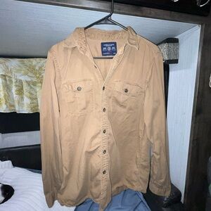 American Eagle Outfitters Tan Lightweight Shirt Jacket